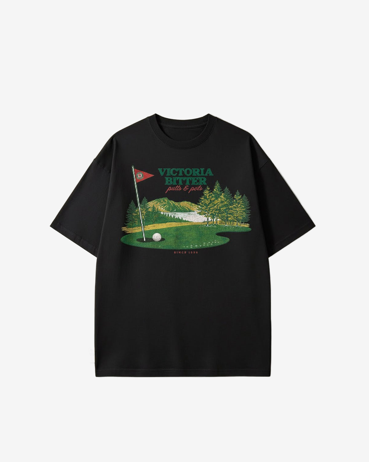 VB Golf Putts Pots Serenity Tee - Black-thumbmail-3