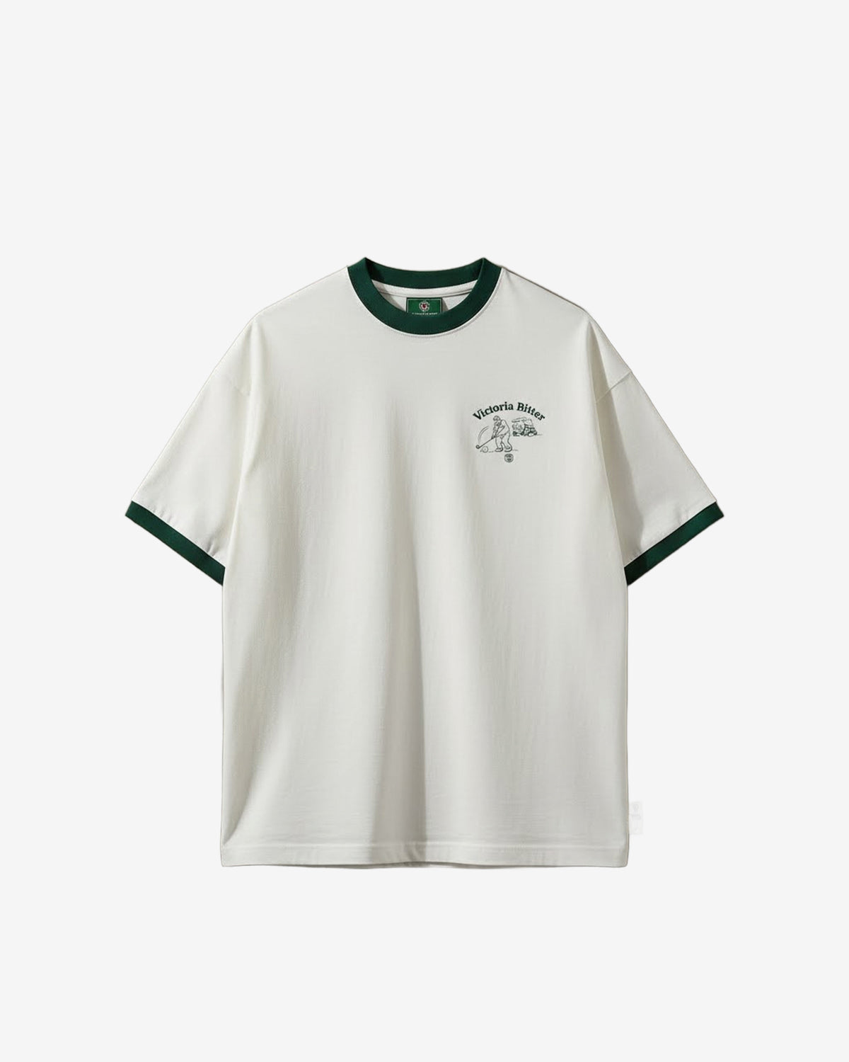 VB Golf Birdies Beers Ringer Tee - Off White-thumbmail-1