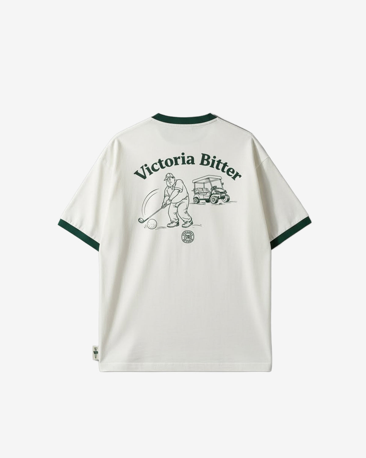 VB Golf Birdies Beers Ringer Tee - Off White-thumbmail-3