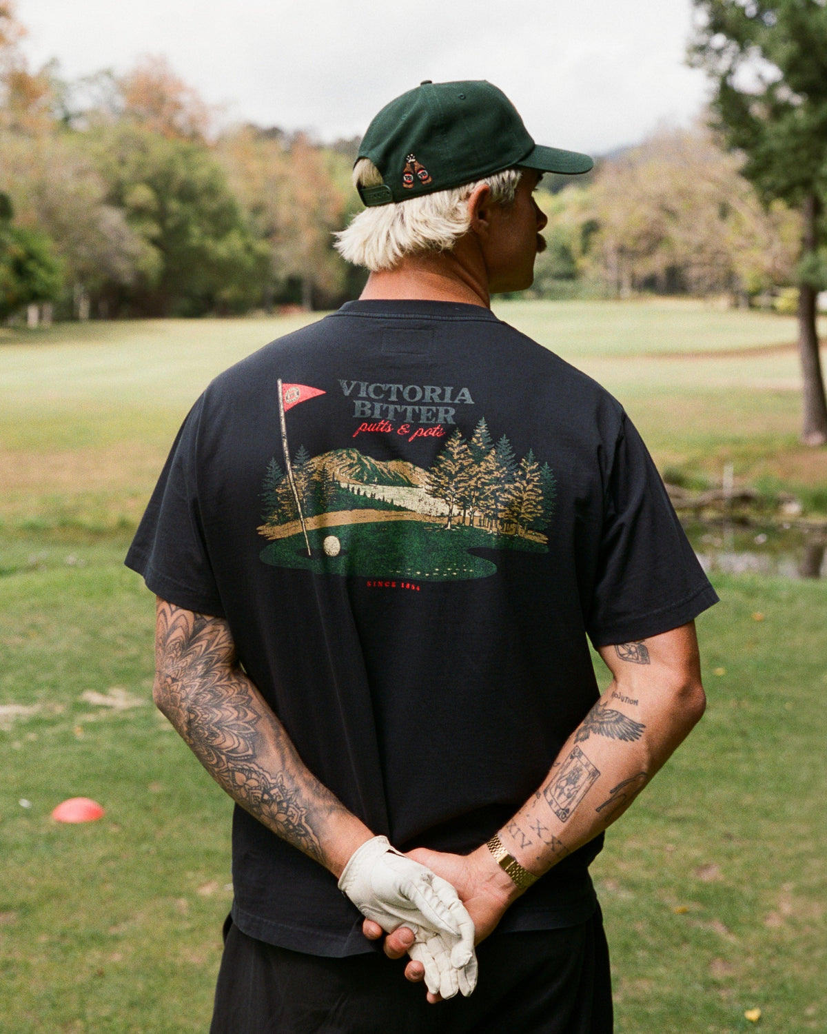 VB Golf Putts Pots Serenity Tee - Black-thumbmail-2